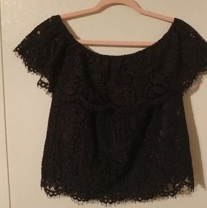 Navy lace blouse